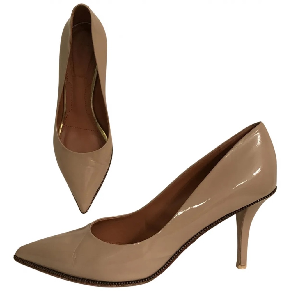 Givenchy Patent Leather Zipper Pumps Pointed Toe